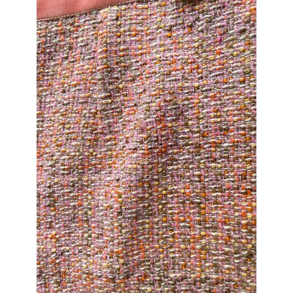 Gap Women's Size 6 Pink Tweed Sheath Dress Velvet Bow Waist Knee Length Preppy - Picture 5 of 6